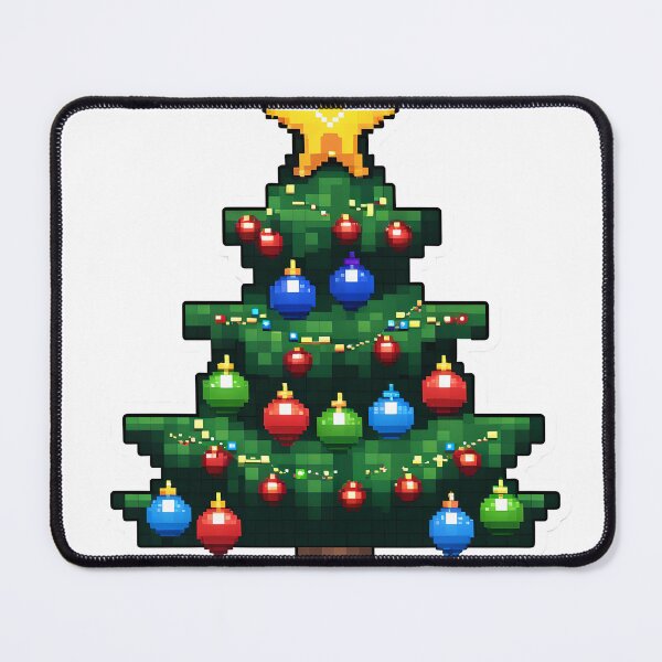Item preview, Cute Pixel Christmas Tree Sticker with Colorful Ornaments designed and sold by BankMano.