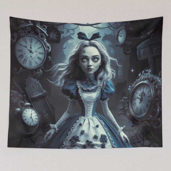 Item preview, Alice and the Clocks of Oblivion – Gothic Fantasy in Blue designed and sold by FusiTink.