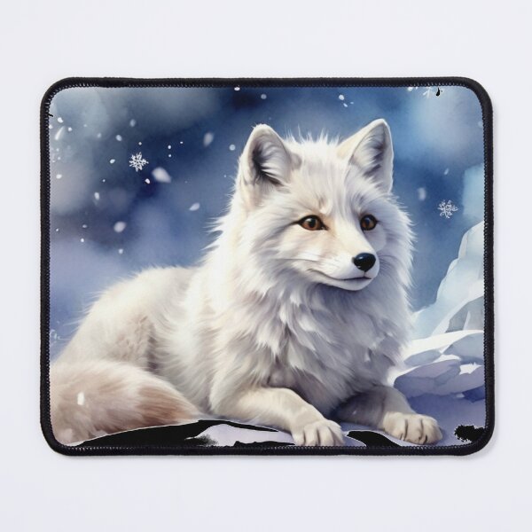 Item preview, Arctic fox in the snow – watercolor full of winter magic designed and sold by Rose Design & Photos.