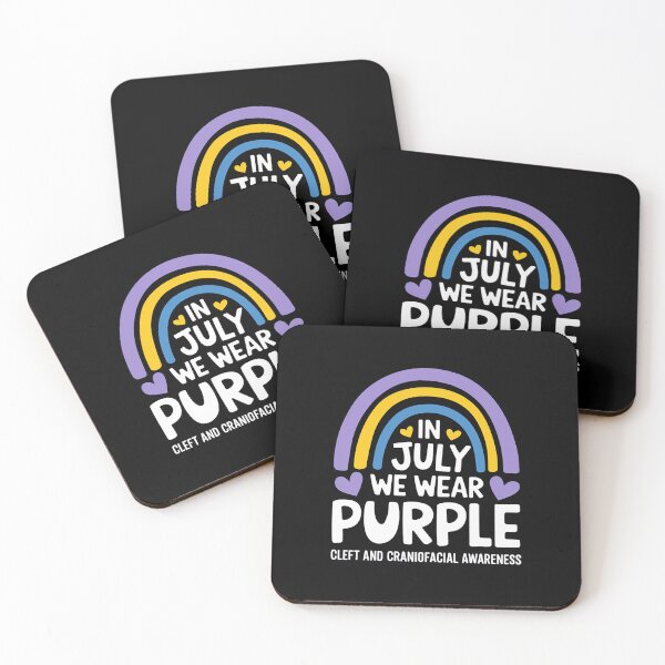 Item preview, In July we wear purple Cleft and Craniofacial awareness designed and sold by HaileyRobel.