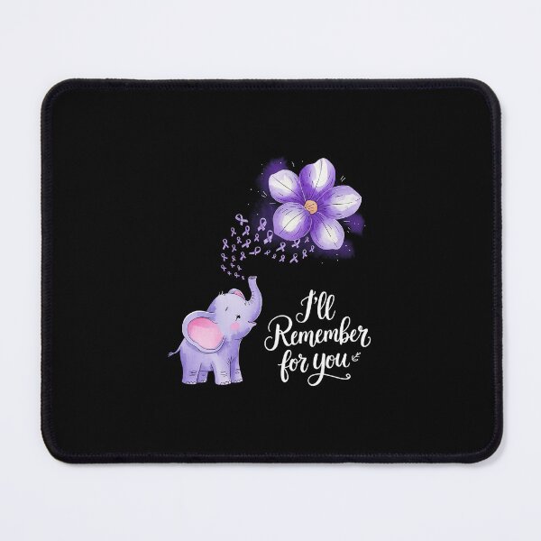 Item preview, I'll Remember For You Purple Elephant Alzheimer's Awareness designed and sold by khorbiasieno.
