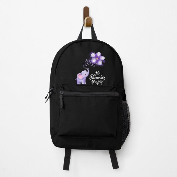 Item preview, I'll Remember For You Purple Elephant Alzheimer's Awareness designed and sold by khorbiasieno.