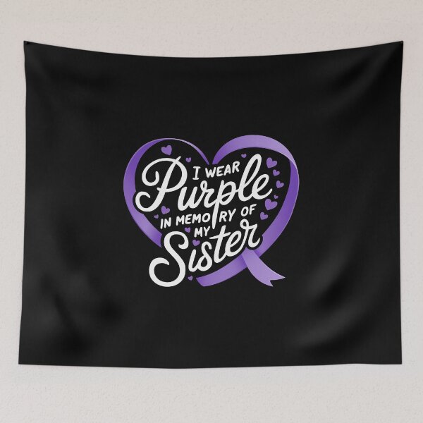 Item preview, I Wear Purple In Memory Of My Sister Overdose Awareness designed and sold by VasilisLamArt.