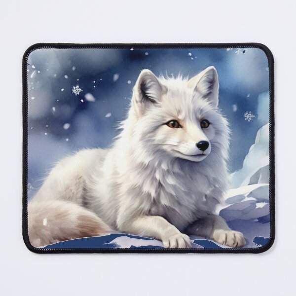 Item preview, Arctic fox in the snow – watercolor full of winter magic designed and sold by Rose Design & Photos.