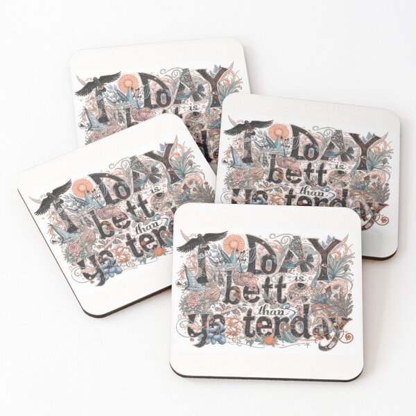 Item preview, "Today Is Better Than Yesterday" Positive Quote Apparel/Decor designed and sold by Sunset1998.