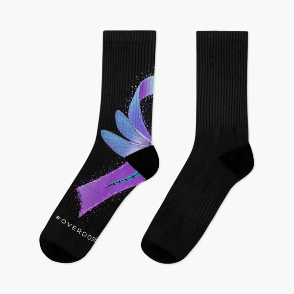Item preview, Hippie Dragonfly Purple Ribbon Overdose Awareness designed and sold by RayArmstrong.