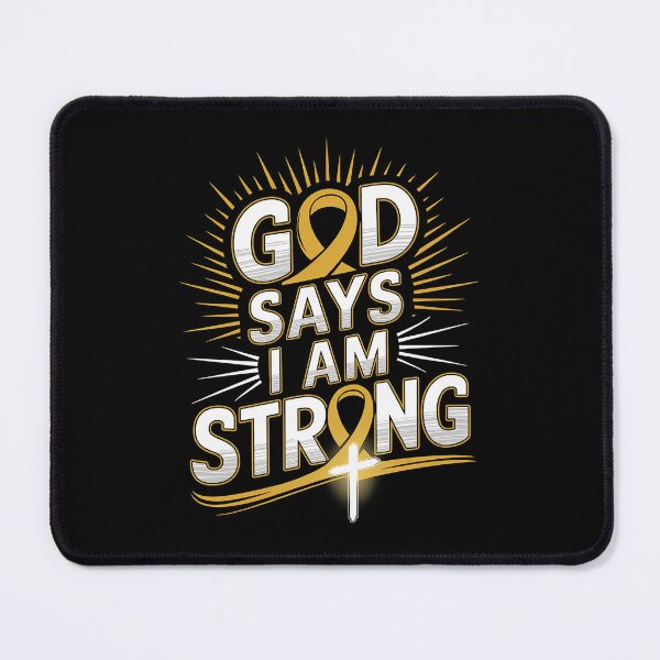 Item preview, God Says I'm Strong Survivor Sarcoma Awareness designed and sold by DrewLeuschke.