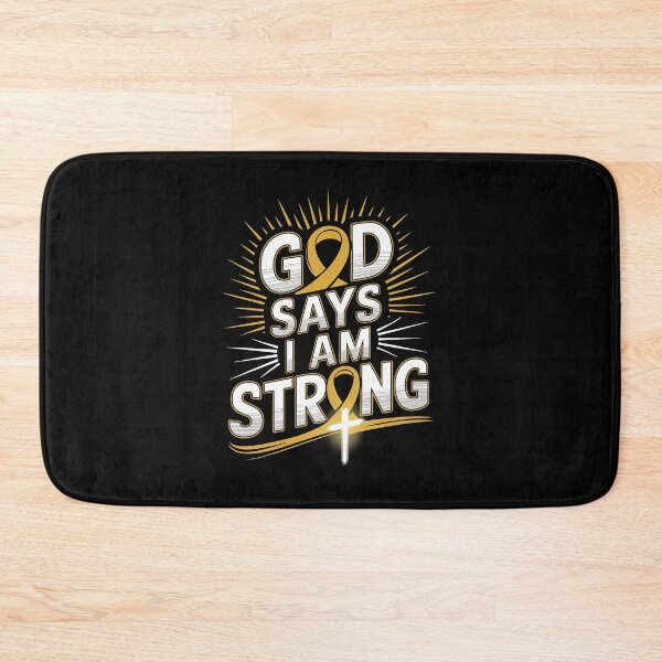 Item preview, God Says I'm Strong Survivor Sarcoma Awareness designed and sold by DrewLeuschke.