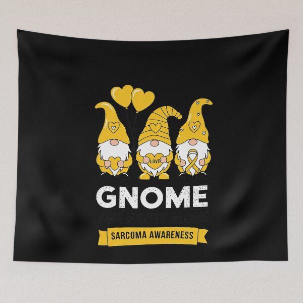 Item preview, Gnome One Fights Alone Sarcoma Cancer Awareness Month Ribbon designed and sold by MinaReinger.