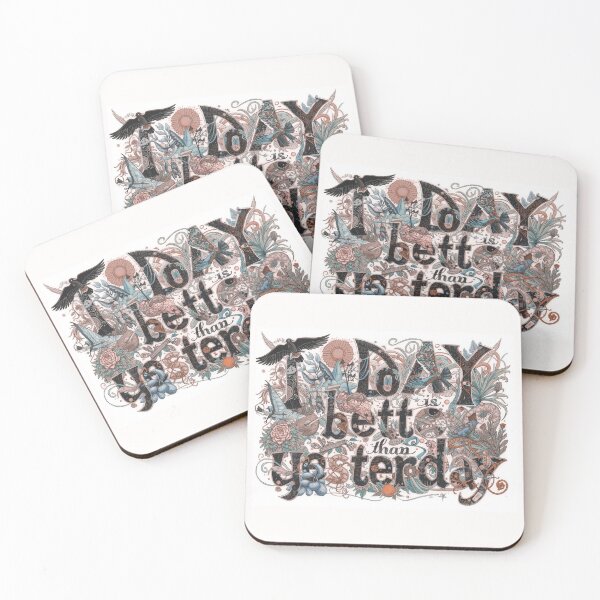 Item preview, "Today Is Better Than Yesterday" Positive Quote Apparel/Decor designed and sold by Sunset1998.
