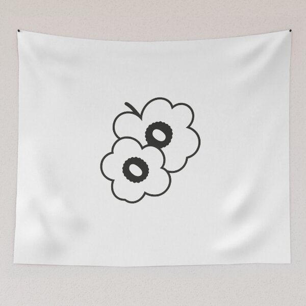 Item preview, Black Outline Double Flower | Minimal Line Art Floral Duo designed and sold by Fleetwood1994.
