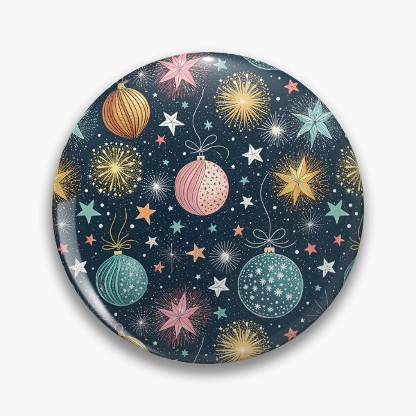 Item preview, A classic Christmas design with sparkles, Christmas bulbs and stars designed and sold by Merrylands Artshop.