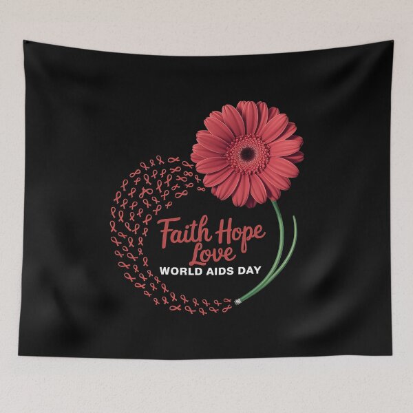 Item preview, Falth Hope World AIDS Day Awareness Daisy Flower Ribbon designed and sold by DrewLeuschke.