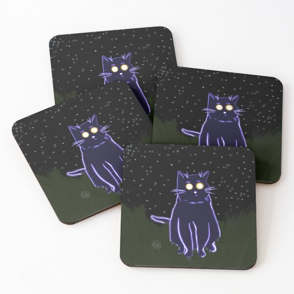 Item preview, Glowing Black Cat designed and sold by charreadyarts1.