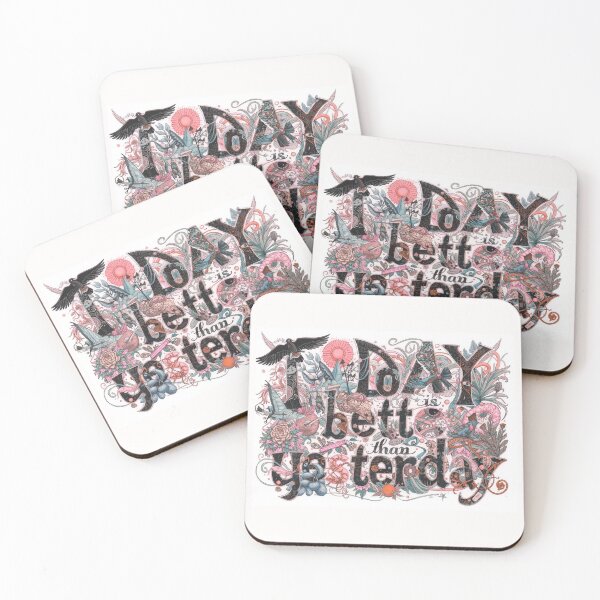 Item preview, "Today Is Better Than Yesterday" Positive Quote Apparel/Decor designed and sold by Sunset1998.