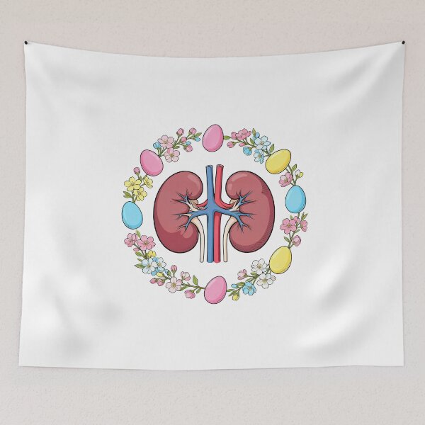 Item preview, Easter Kidneys with Floral Egg Wreath designed and sold by Anastasiia Yurevych.