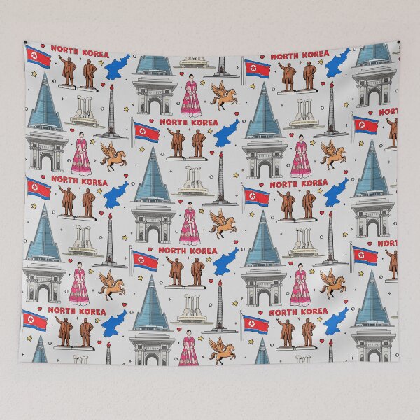 Item preview, North Korea Landmarks & Culture, Pyongyang Iconic Illustration designed and sold by mashmosh.