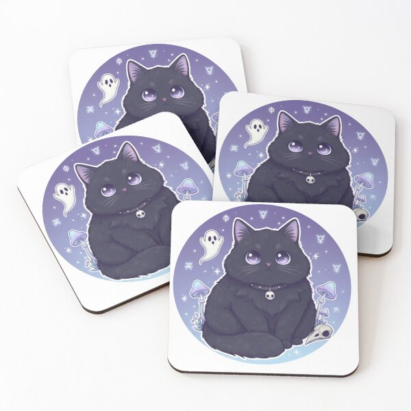 Item preview, Cute Black Cat Pastel Goth - Spooky Aesthetic Design designed and sold by EverBranz-stor.