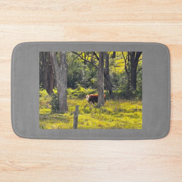 Item preview, Peaceful Rural Landscape with Sunlit Gumtrees and Cow designed and sold by Mary Prema Art.