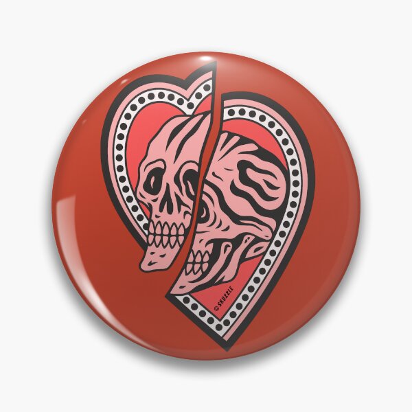 Item preview, Vintage pink broken-heart creature sticker in retro comic style designed and sold by Skuzzle.