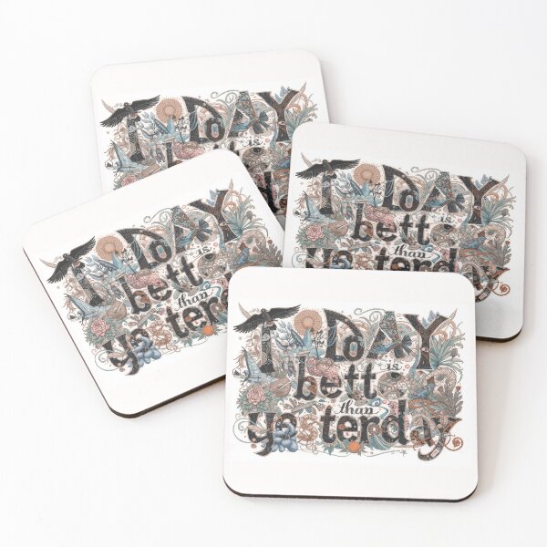 Item preview, "Today Is Better Than Yesterday" Positive Quote Apparel/Decor designed and sold by Sunset1998.