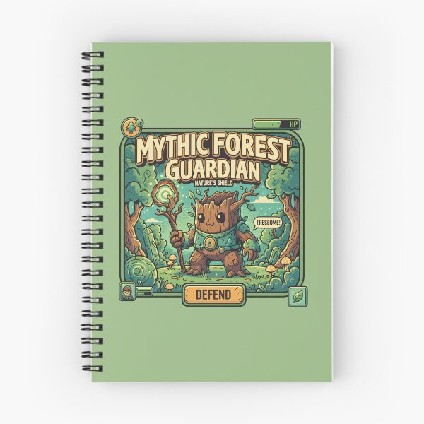Item preview, Mythic Forest Guardian - Nature's Shield Retro Video Game Art designed and sold by AwesomeBeyondLimits.