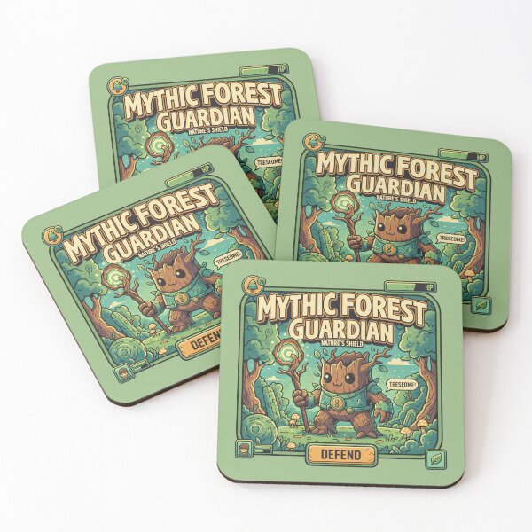 Item preview, Mythic Forest Guardian - Nature's Shield Retro Video Game Art designed and sold by AwesomeBeyondLimits.