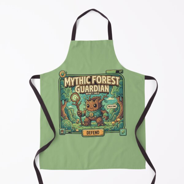 Item preview, Mythic Forest Guardian - Nature's Shield Retro Video Game Art designed and sold by AwesomeBeyondLimits.