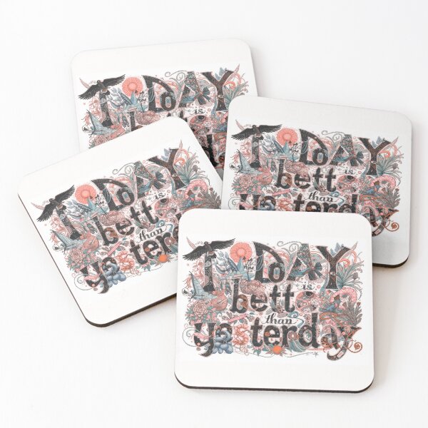 Item preview, "Today Is Better Than Yesterday" Positive Quote Apparel/Decor designed and sold by Sunset1998.