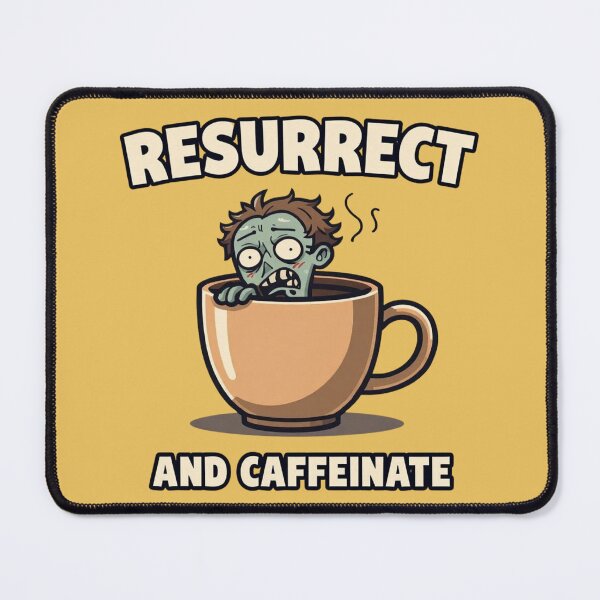 Item preview, Resurrect and Caffeinate – Funny Zombie Coffee Design designed and sold by Design Delinquent.