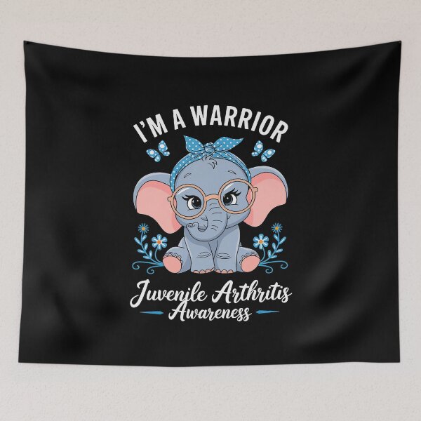 Item preview, Elephant I’m A Warrior Juvenile Arthritis Awareness designed and sold by khorbiasieno.