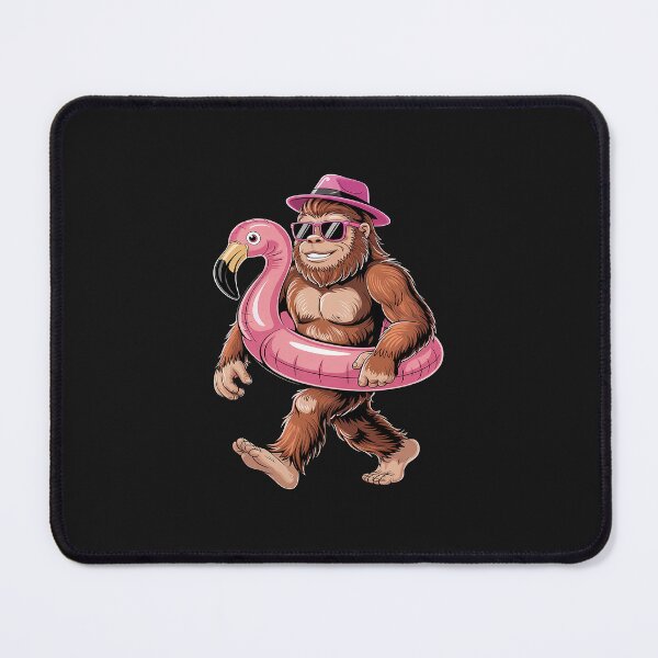 Item preview, Pool party bigfoot flamingo float sasquatch beach lovers designed and sold by JessicaWalshdf.