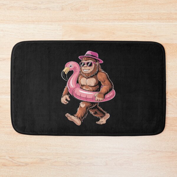 Item preview, Pool party bigfoot flamingo float sasquatch beach lovers designed and sold by JessicaWalshdf.