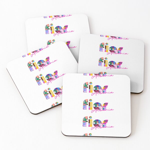Item preview, Fier, Albania, vibrante arte tipográfico abstracto de la ciudad designed and sold by Wanderful-roads.