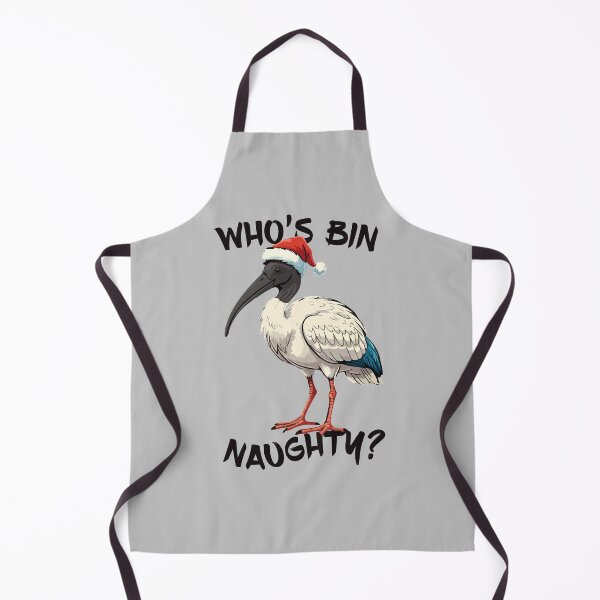 Item preview, Christmas Bin Chicken - Australian Bin Chicken Christmas themed ibis with quote "Who's bin naughty" featuring an Aussie ibis bird designed and sold by messy-nessie.