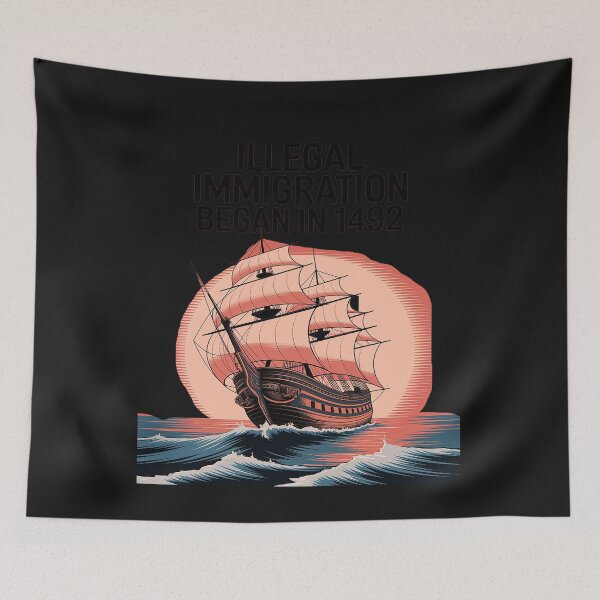 Item preview, Political Anti Columbus Day Shirt Immigrants Support designed and sold by JessicaWalshdf.