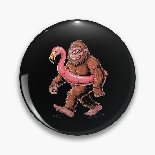 Item preview, Pool Party Bigfoot Pink Float Flamingo Sasquatch Bird Lover designed and sold by JessicaWalshdf.