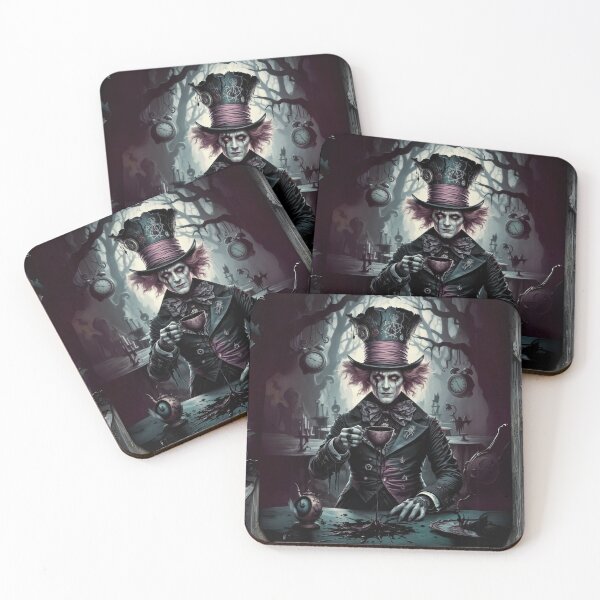 Item preview, The Mad Hatter of the Cursed Tea – Dark Gothic Fantasy designed and sold by FusiTink.