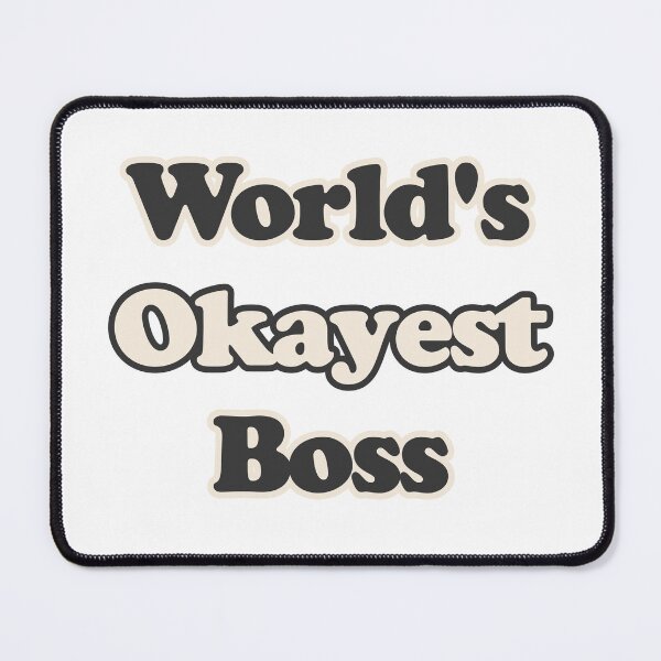 Item preview, World’s Okayest Boss | Funny Retro Workplace Gift Design designed and sold by RacingCuties.