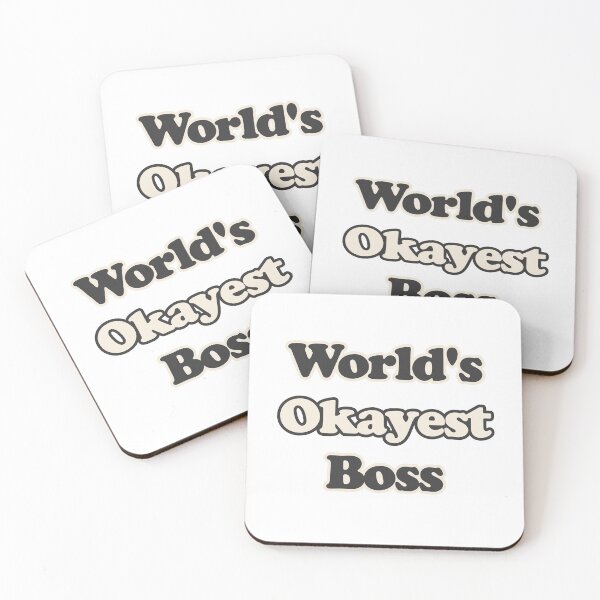 Item preview, World’s Okayest Boss | Funny Retro Workplace Gift Design designed and sold by RacingCuties.