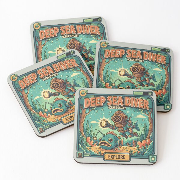 Item preview, Deep Sea Diver Ocean Odyssey - Retro Gaming Scuba Art designed and sold by AwesomeBeyondLimits.