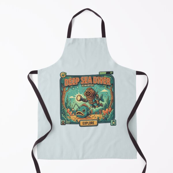 Item preview, Deep Sea Diver Ocean Odyssey - Retro Gaming Scuba Art designed and sold by AwesomeBeyondLimits.