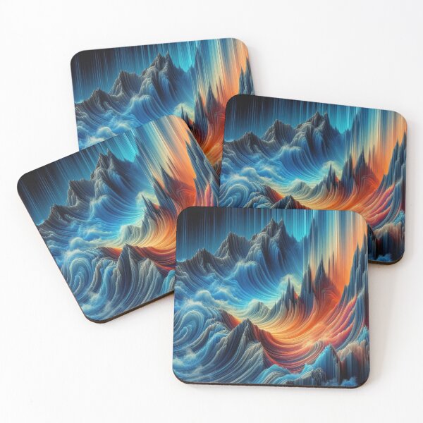 Item preview, Surreal Mountain Waves – Abstract Energy Landscape designed and sold by Dogandesighn.