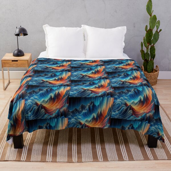 Item preview, Surreal Mountain Waves – Abstract Energy Landscape designed and sold by Dogandesighn.