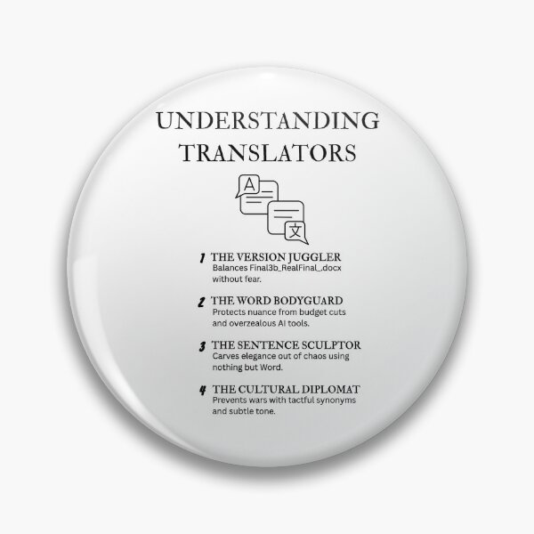 Item preview, Translator Job Humor – Witty Definition Typography designed and sold by PsyFlow35.