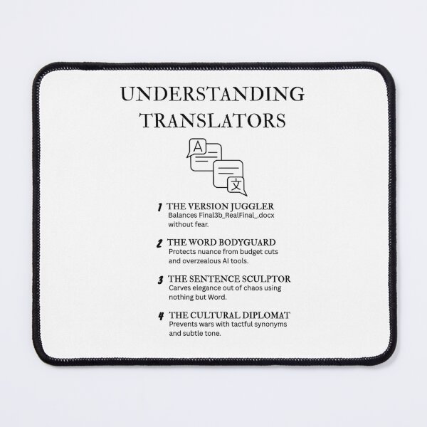 Item preview, Translator Job Humor – Witty Definition Typography designed and sold by PsyFlow35.