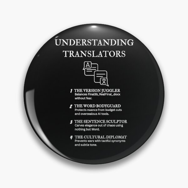 Item preview, Translator Job Humor – Witty Definition Typography – Black designed and sold by PsyFlow35.