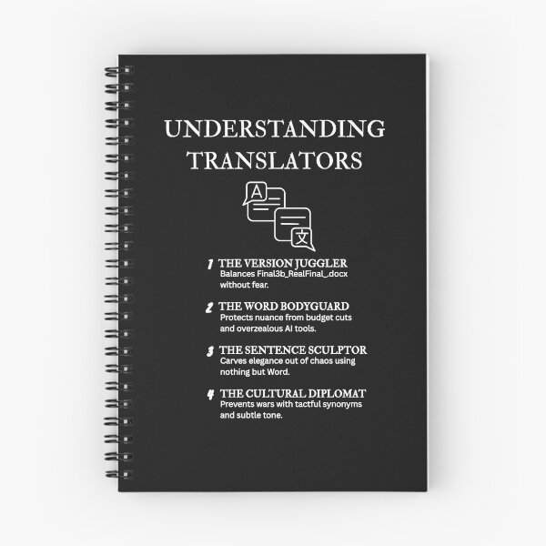 Item preview, Translator Job Humor – Witty Definition Typography – Black designed and sold by PsyFlow35.
