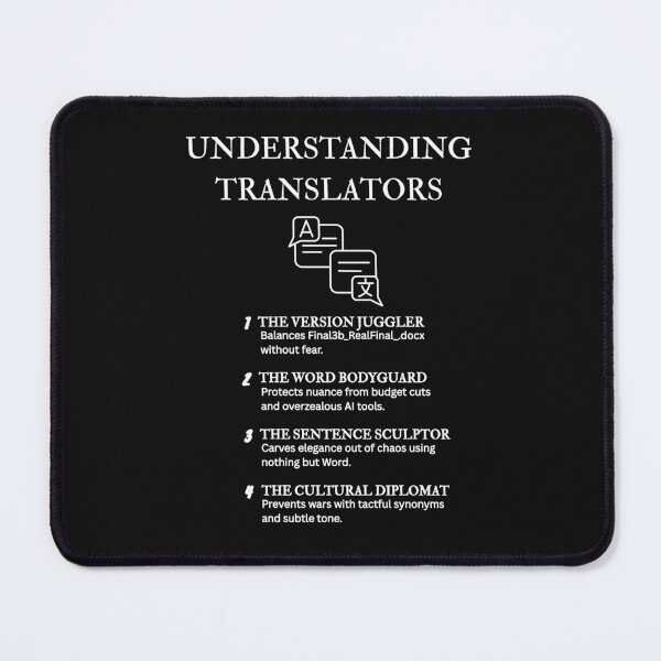 Item preview, Translator Job Humor – Witty Definition Typography – Black designed and sold by PsyFlow35.