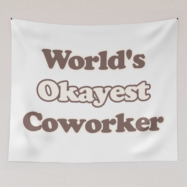 Item preview, World’s Okayest Coworker | Funny Retro Office Gift Design designed and sold by RacingCuties.